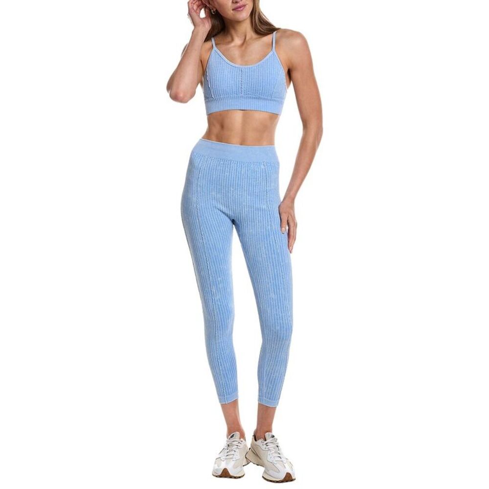 Marion Womens  21In 2Pc Seamless Top & Legging Set, Blue